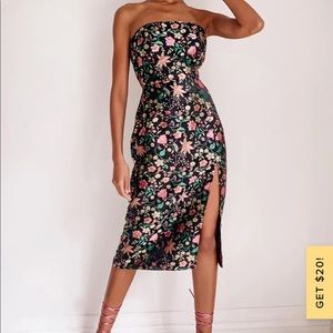 Lulus dress- Never been worn!! Beautiful dress with a smooth satin feel